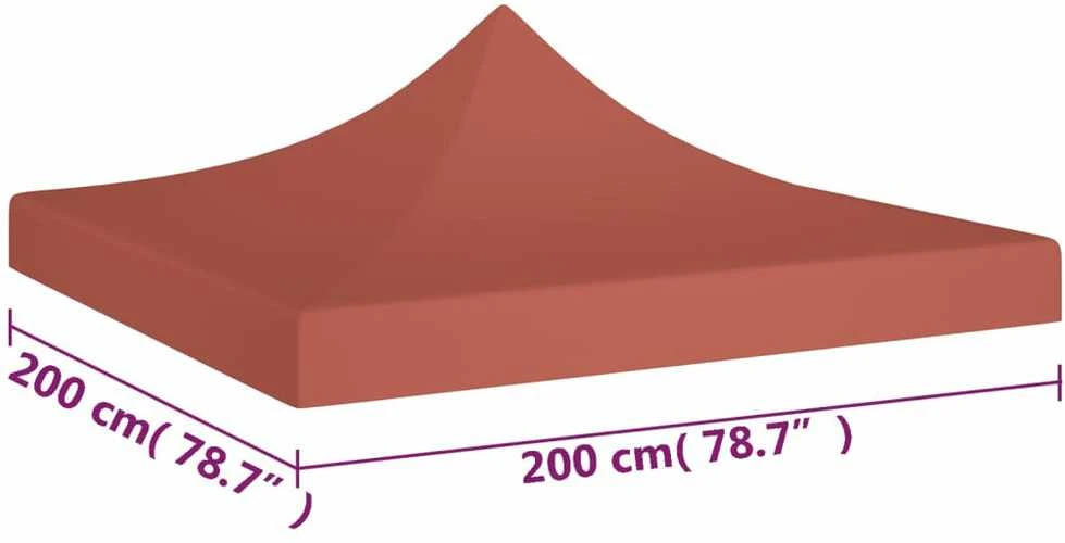 Proginės palapinės stogas, terakota spalvos, 2x2m, 270 g/m²