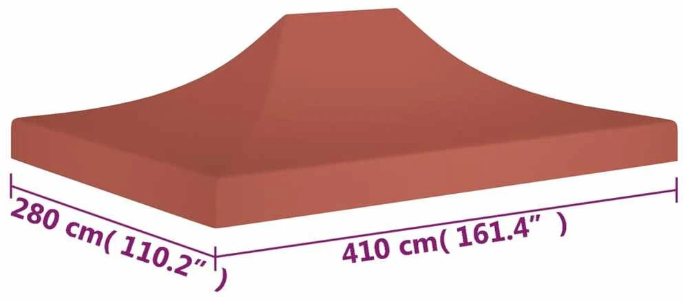 Proginės palapinės stogas, terakota spalvos, 4x3m, 270 g/m²
