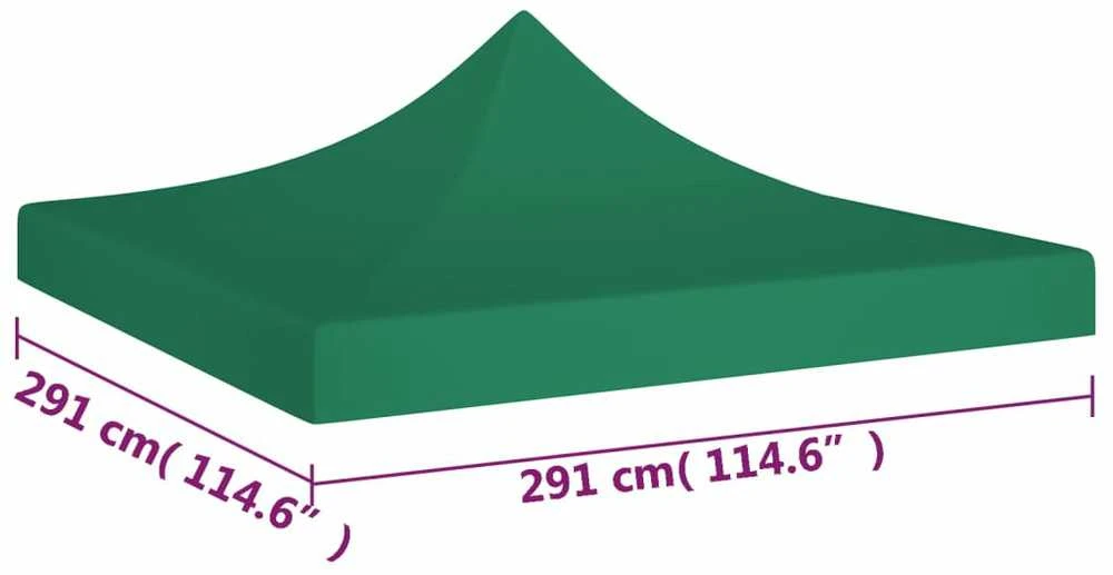 Proginės palapinės stogas, žalios spalvos, 3x3m, 270 g/m²