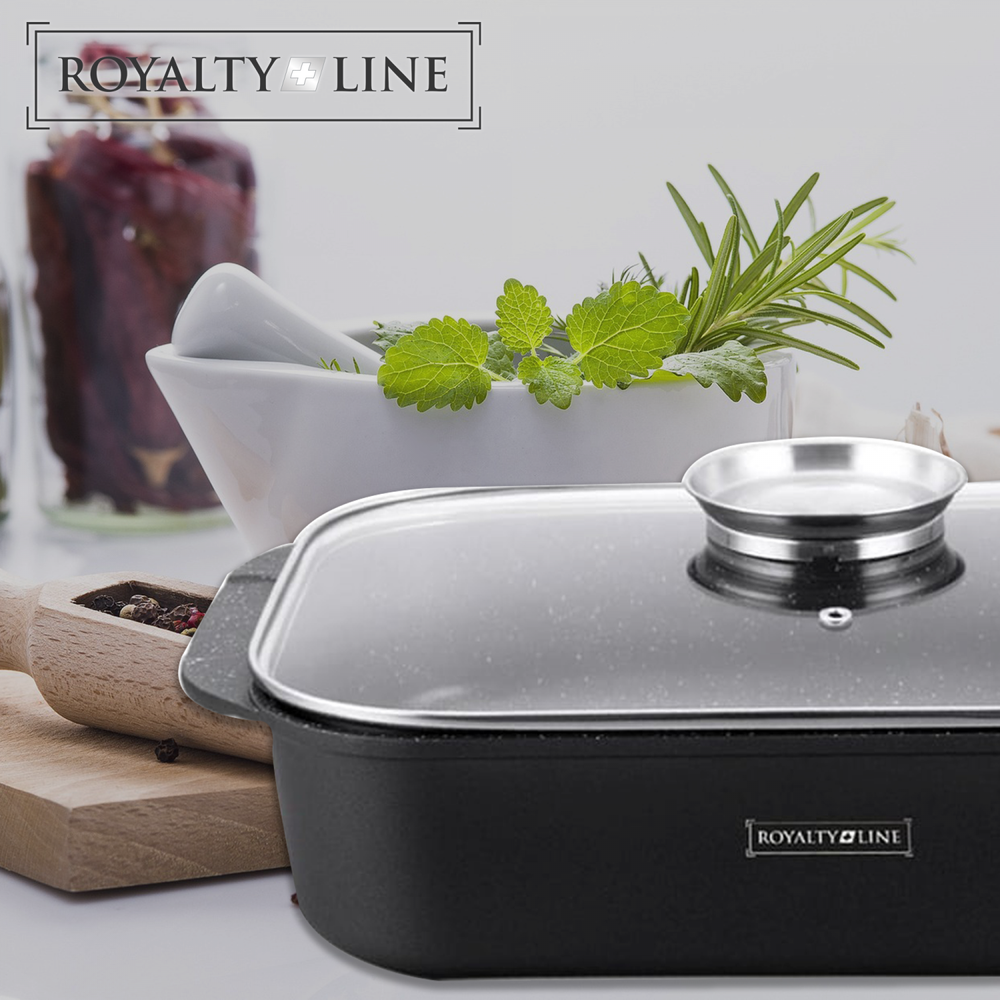 "Royalty Line" RL-ACR34: 34 cm kepimo indas su marmuro danga