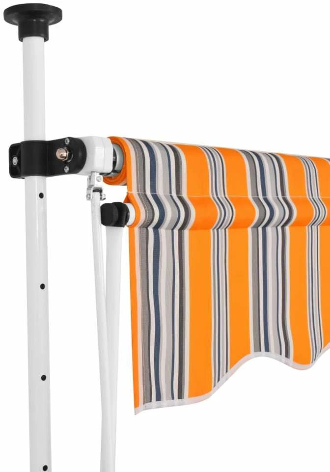 Rankiniu būdu ištraukiama markizė, geltoni/mėlyni dryžiai, 150cm