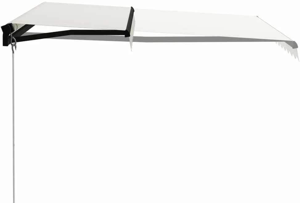 Rankiniu būdu ištraukiama markizė su LED, kreminė, 300x250cm