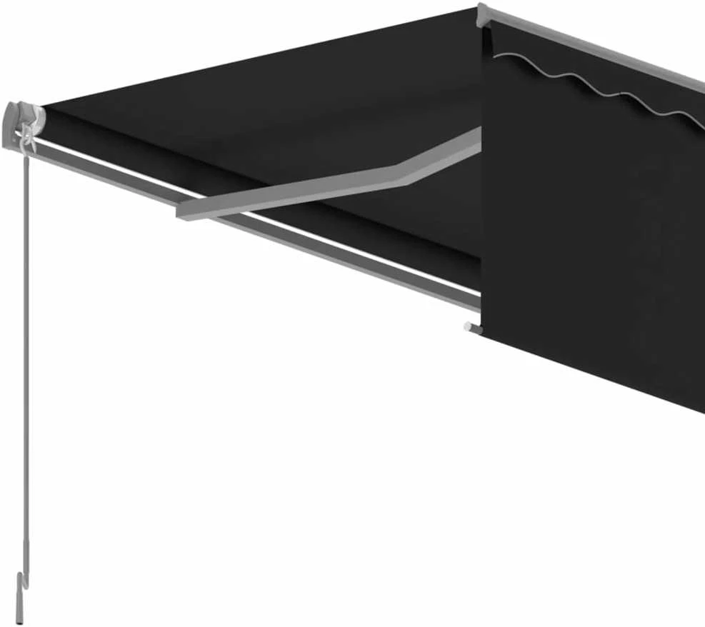 Rankiniu būdu ištraukiama markizė su uždanga, antracito, 3x2,5m