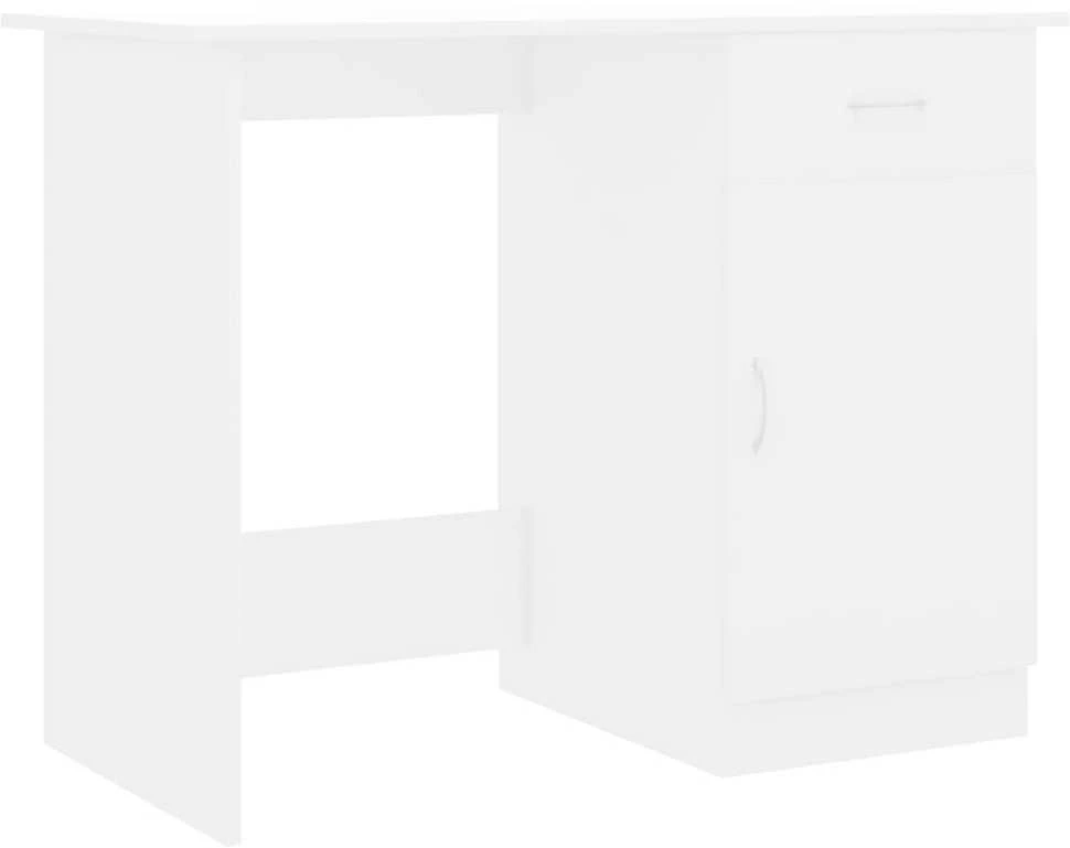 Rašomasis stalas, baltos spalvos, 100x50x76cm, apdirbta mediena