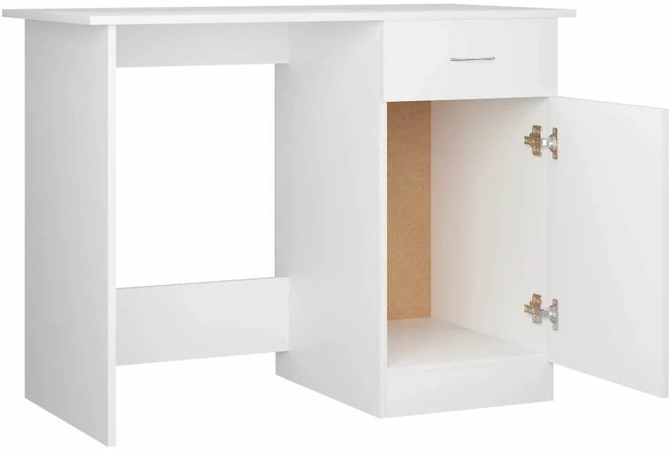 Rašomasis stalas, baltos spalvos, 100x50x76cm, apdirbta mediena