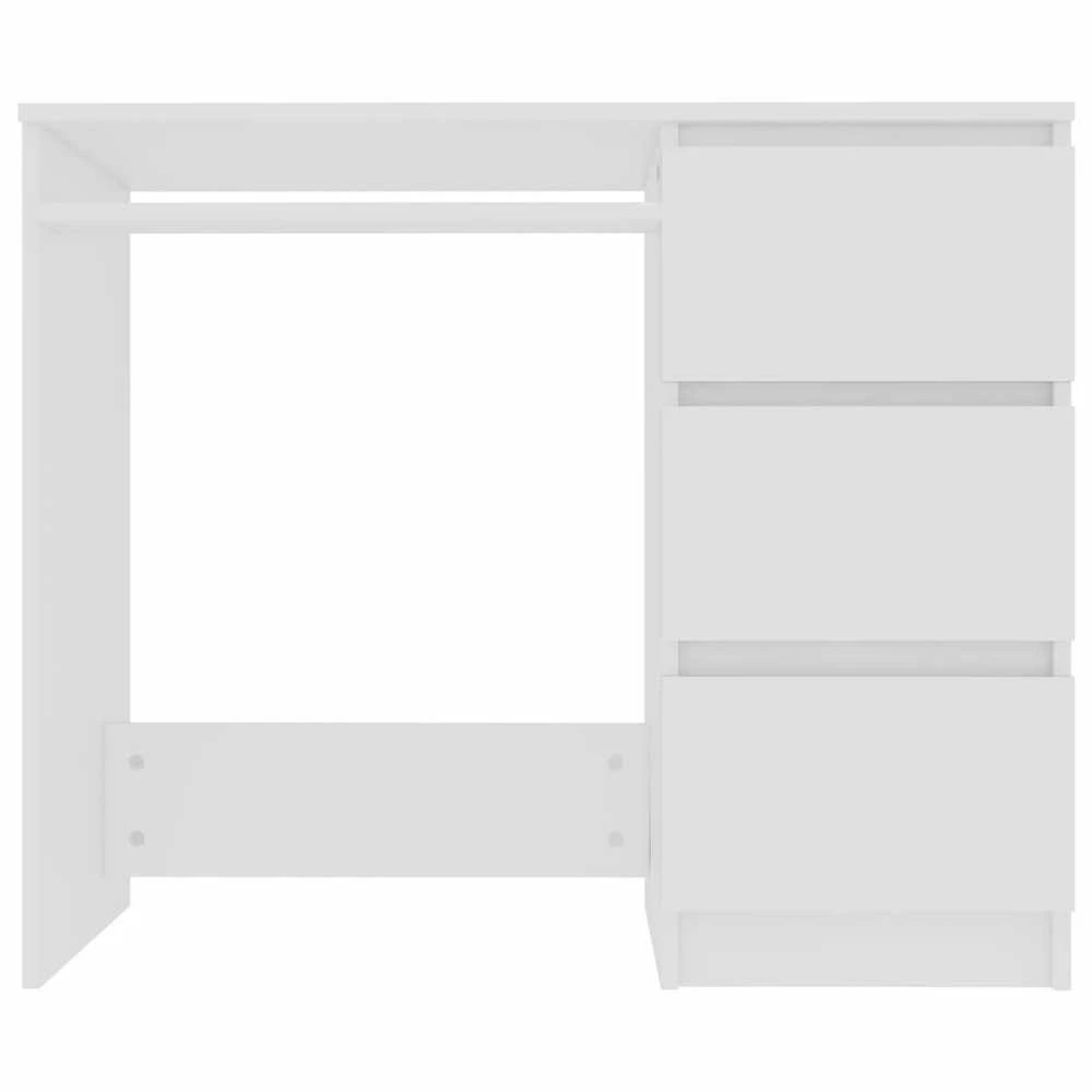 Rašomasis stalas, baltos spalvos, 90x45x76cm, apdirbta mediena