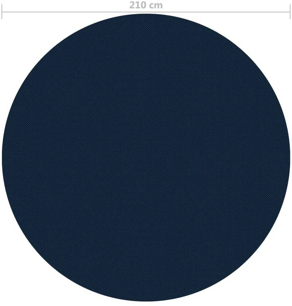 Saulę sugerianti baseino plėvelė, juoda/mėlyna, 210cm, PE