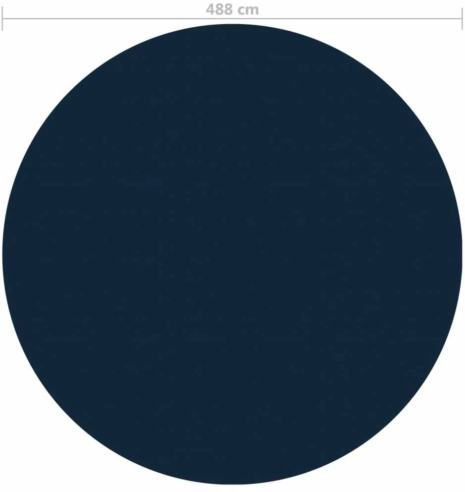 Saulę sugerianti baseino plėvelė, juoda/mėlyna, 488cm, PE