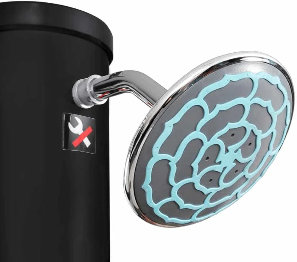 Saulės energija šildomas lauko dušas su galvute/maišytuvu, 40l
