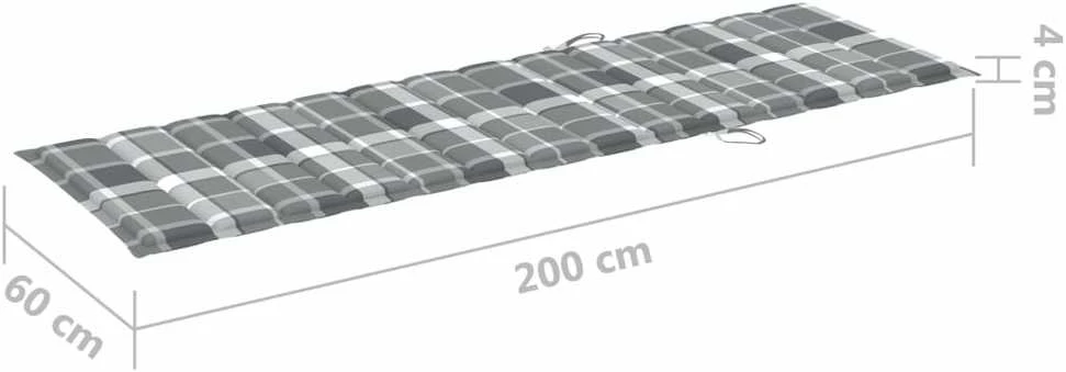 Saulės gultai su čiužinukais, 2vnt., akacijos medienos masyvas