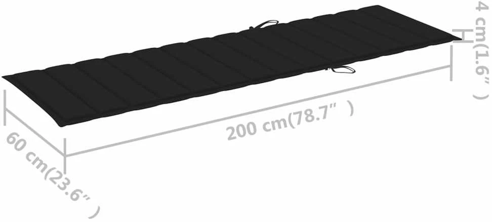 Saulės gultai su čiužinukais, 2vnt., akacijos medienos masyvas