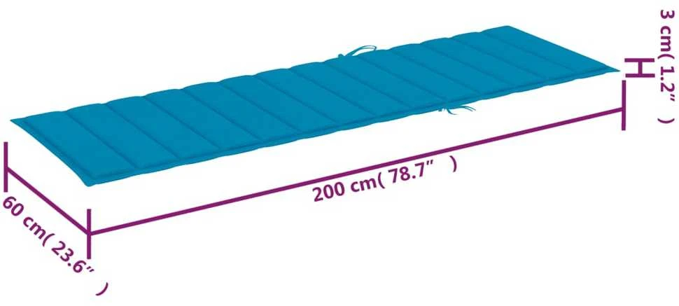 Sofa Saulės gultai su čiužinukais, 2vnt., akacijos medienos masyvas