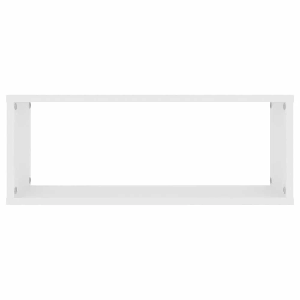 Sieninės lentynos, 2vnt., baltos, 60x15x23cm, apdirbta mediena
