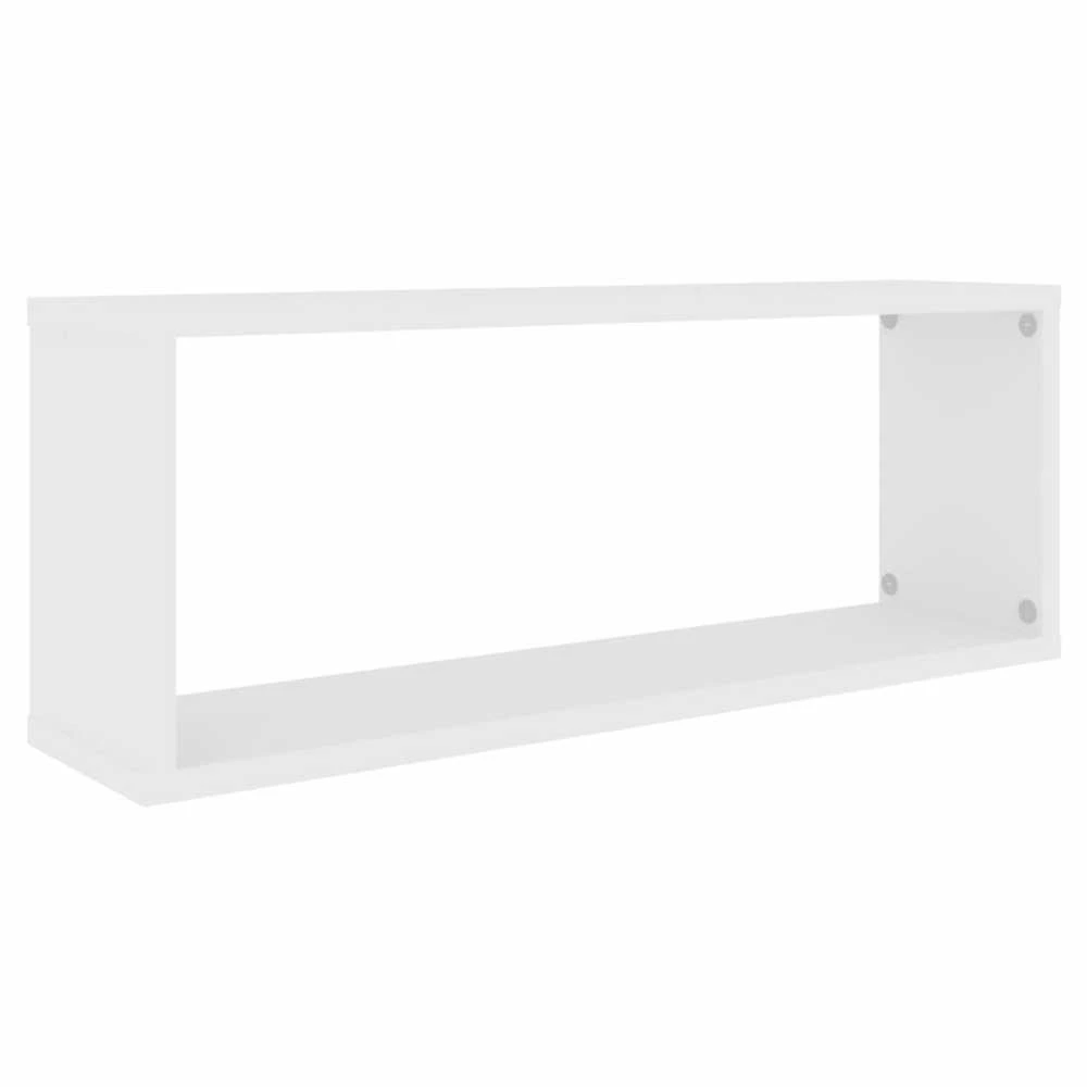 Sieninės lentynos, 2vnt., baltos, 60x15x23cm, apdirbta mediena