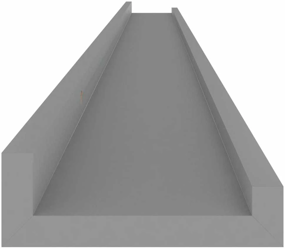 Sieninės lentynos, 4vnt., pilkos spalvos, 115x9x3cm