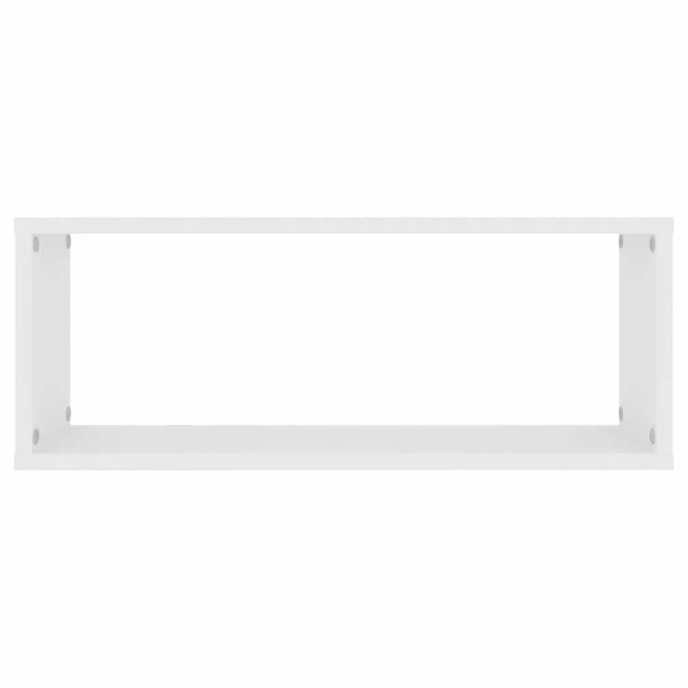 Sieninės lentynos, 6vnt., baltos, 60x15x23cm, apdirbta mediena