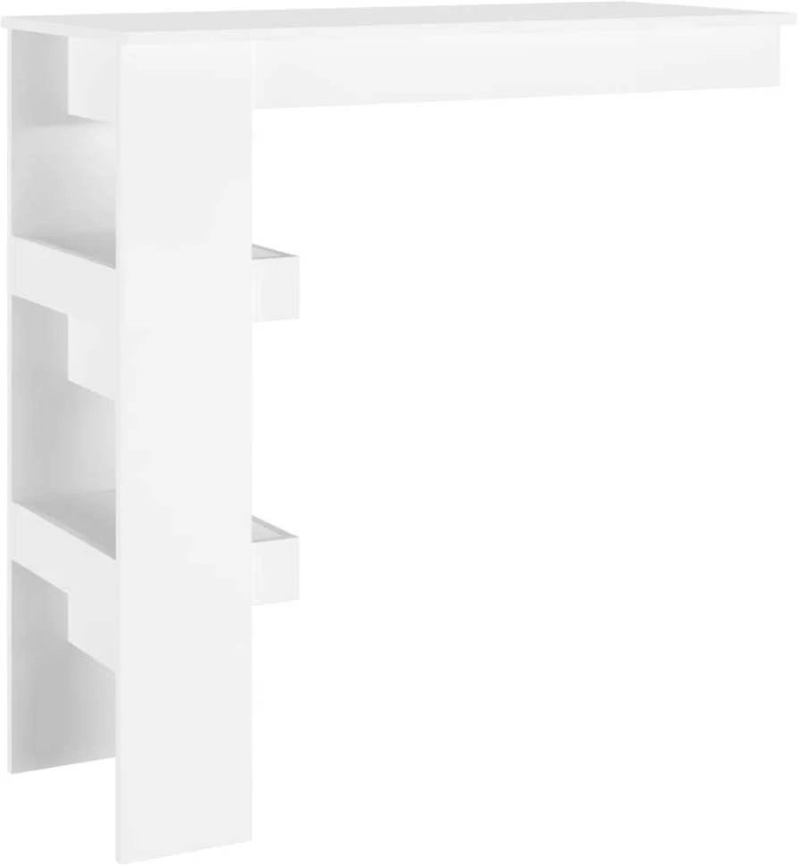 Sieninis baro staliukas, baltas, 102x45x103,5cm, mediena