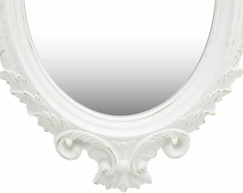 Sieninis veidrodis, baltos spalvos, 56x76cm, rūmų stiliaus
