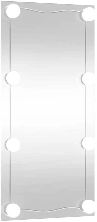 Sieninis veidrodis su LED lemputėmis, 30x60cm, stiklas