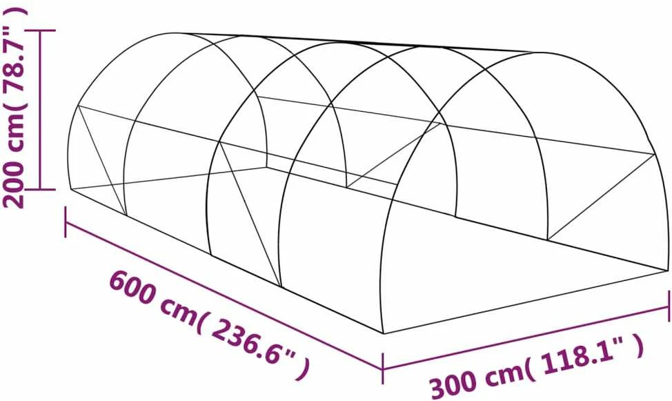 Šiltnamis, 600x300x200 cm, 18 m²