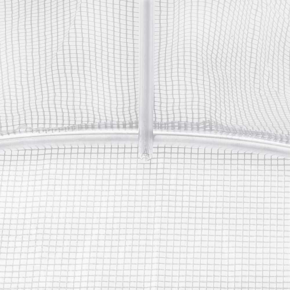 Šiltnamis su plieno rėmu, baltos spalvos, 16x5x2,3m, 80m²