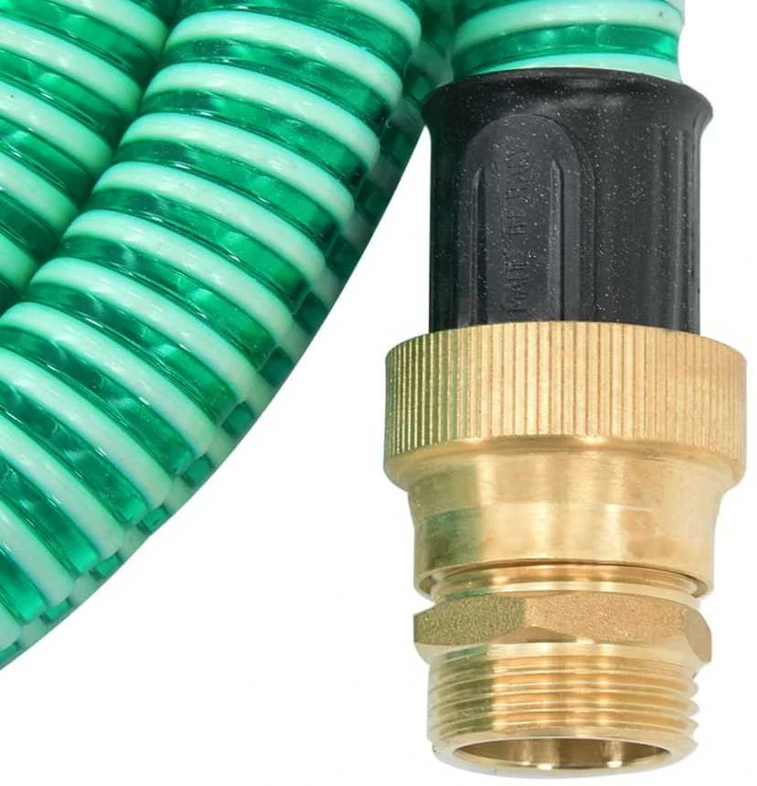 Siurbimo žarna su žalvarinėmis jungtimis, žalia, 1,1", 3m, PVC