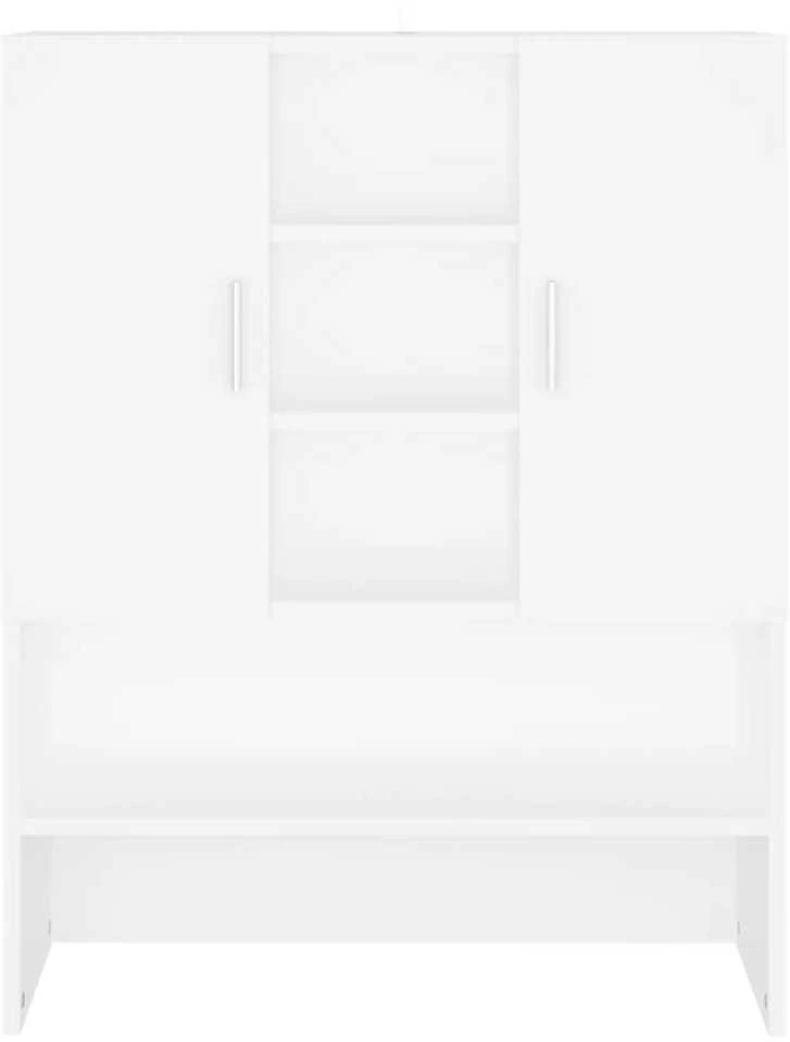 Skalbimo mašinos spintelė, baltos spalvos, 70,5x25,5x90cm
