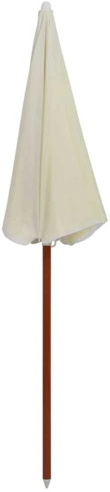 Sodo skėtis nuo saulės su plieniniu stulpu, smėlio, 180cm