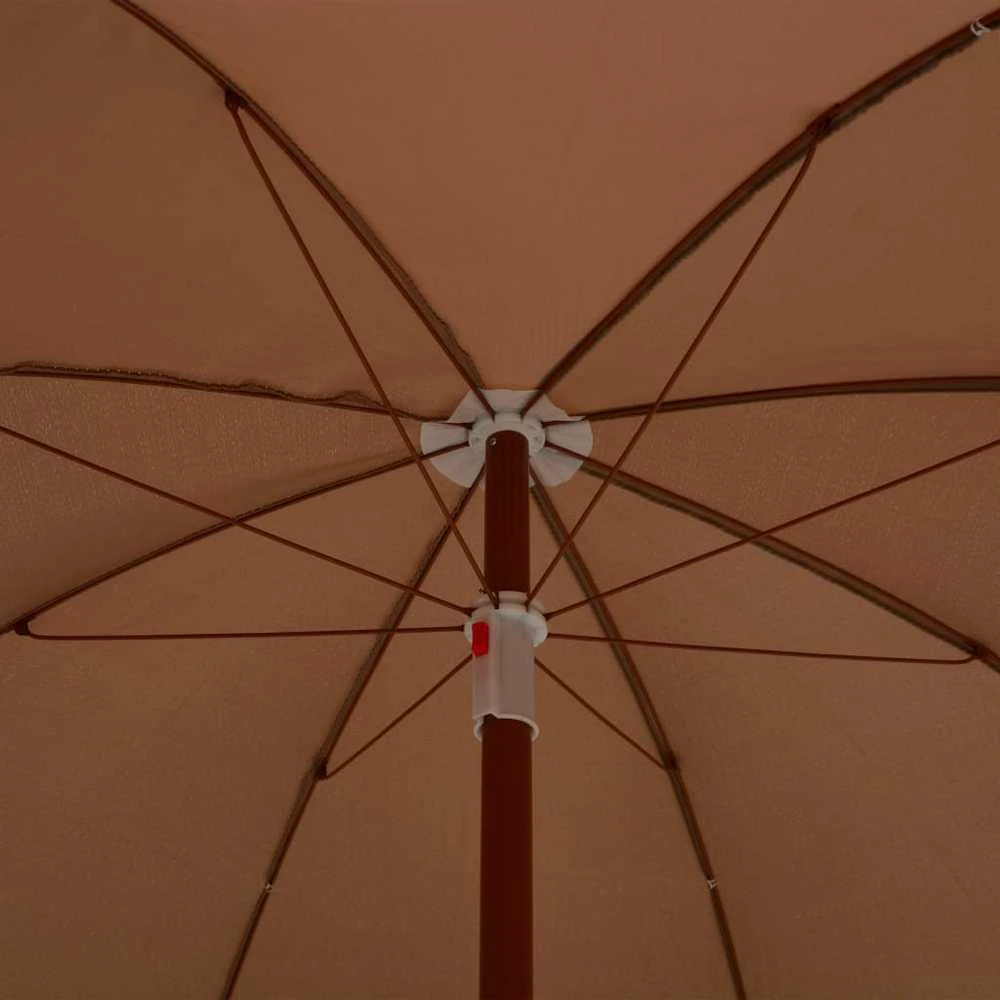 Sodo skėtis nuo saulės su plieniniu stulpu, taupe, 240cm