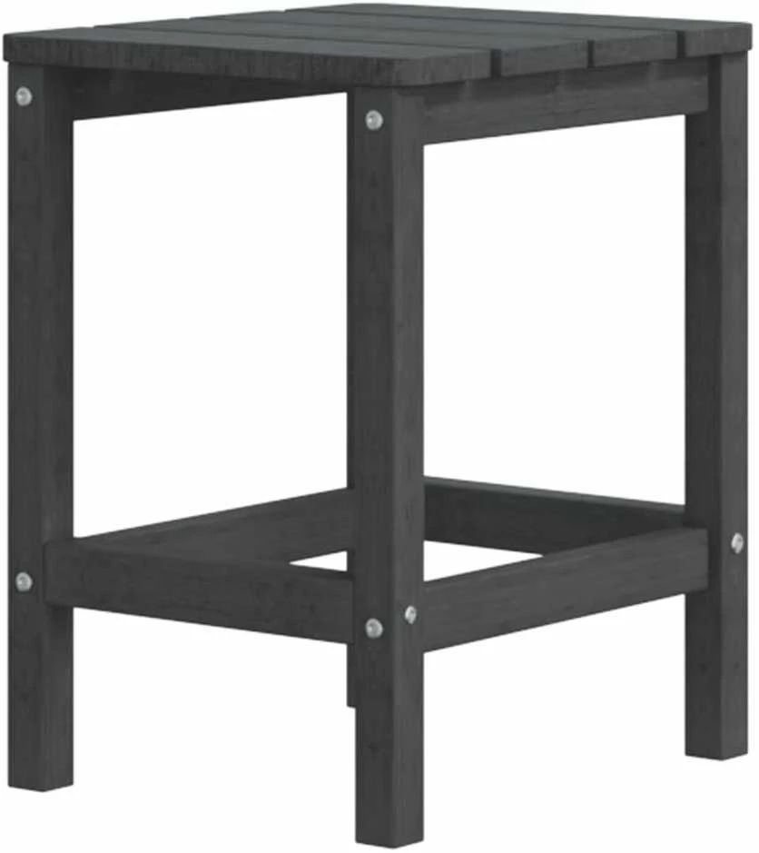 Sodo Adirondack staliukas, antracito spalvos, 38x38x46cm, HDPE