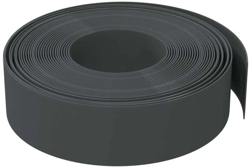 Sodo apvadas, pilkos spalvos, 10m, 15cm, polietilenas