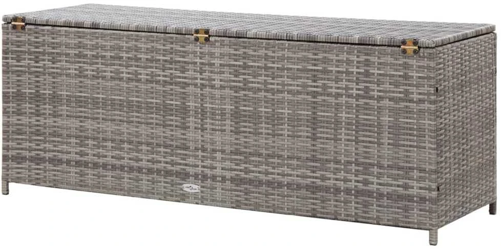 Sodo daiktadėžė, pilkos spalvos, 150x50x60cm, poliratanas