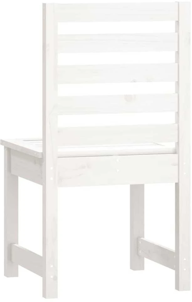 Sodo kėdės 2vnt. baltos 50x48x91,5cm pušies medienos masyvas