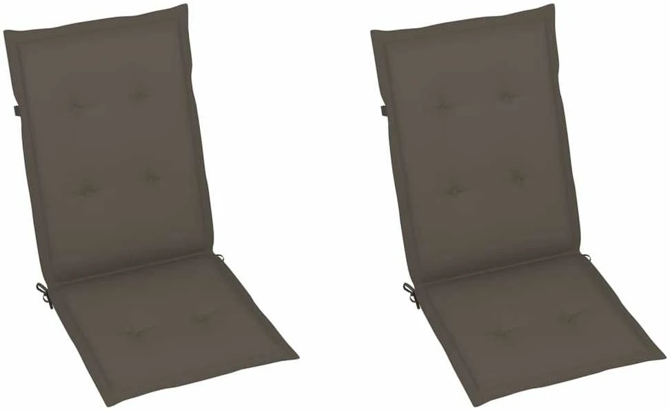 Sodo kėdės pagalvėlės, 2vnt., taupe, 120x50x3cm, audinys