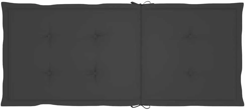 Sodo kėdės pagalvėlės, 4vnt., antracito, 120x50x3cm, audinys