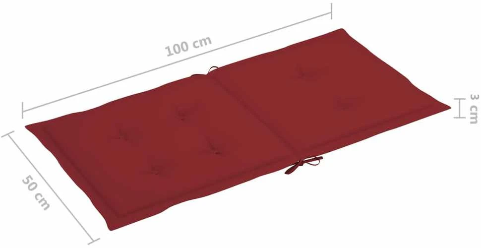 Sodo kėdės pagalvėlės, 4vnt., vyno, 100x50x3cm, audinys