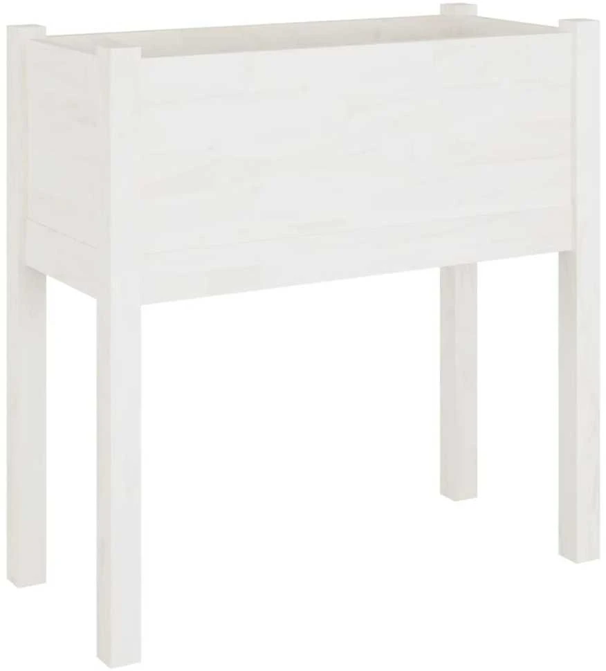 Sodo loveliai, 2vnt., balti, 70x31x70cm, pušies masyvas