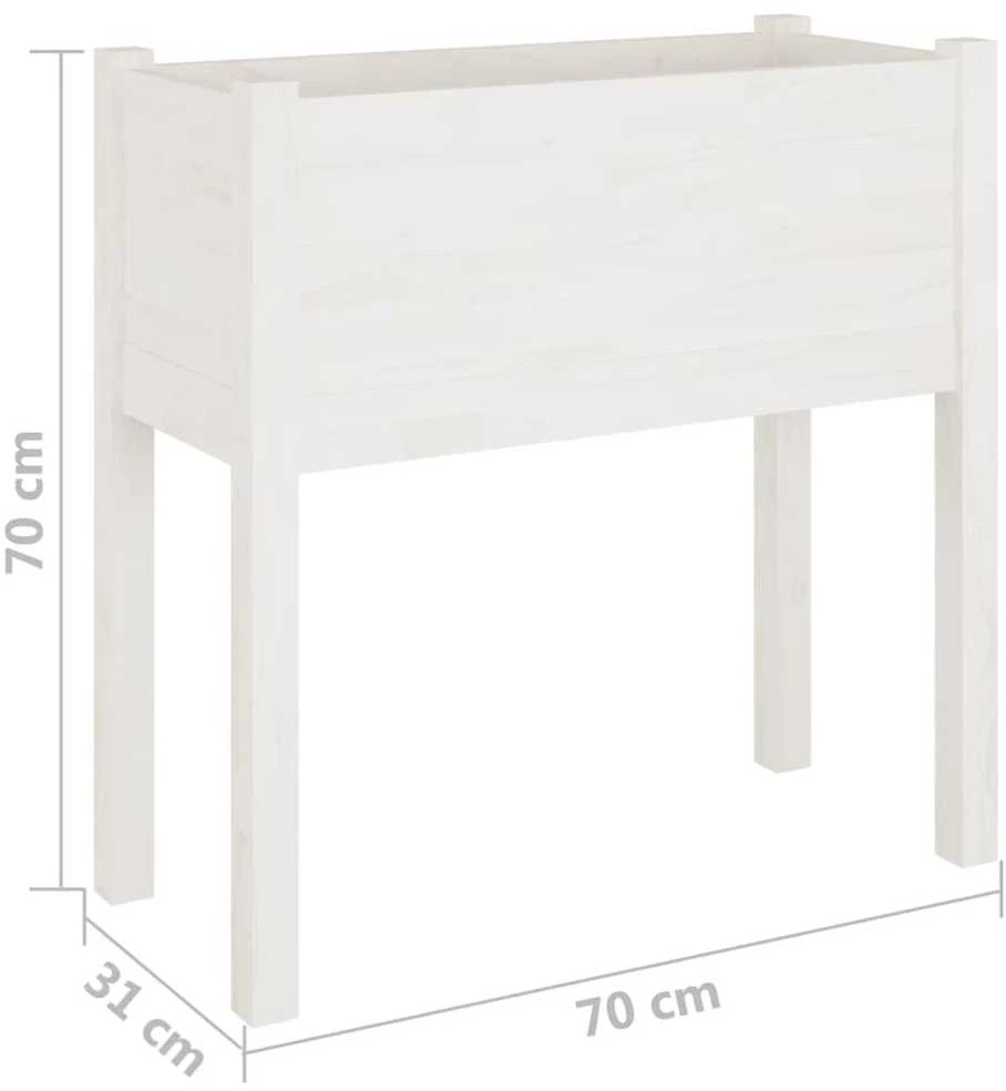 Sodo loveliai, 2vnt., balti, 70x31x70cm, pušies masyvas