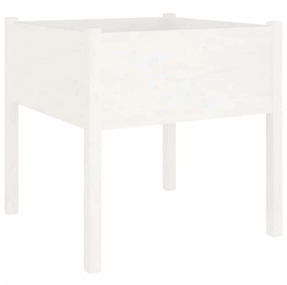 Sodo loveliai, 2vnt., balti, 70x70x70cm, pušies masyvas