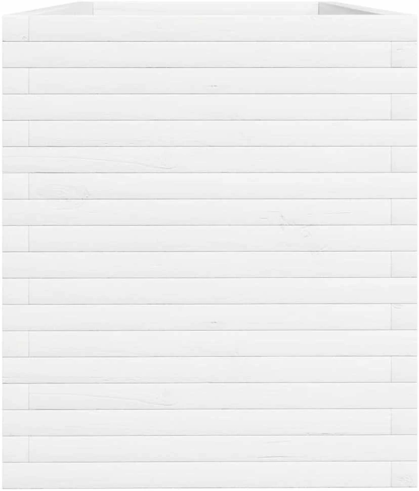 Sodo lovelis, baltas, 110x60x68,5cm, pušies medienos masyvas