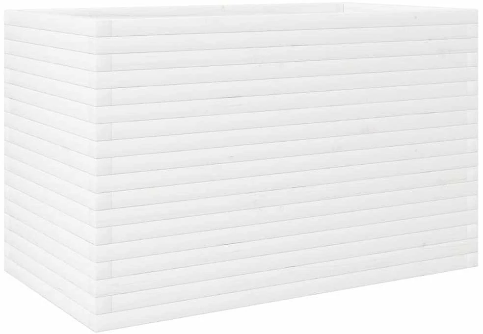 Sodo lovelis, baltas, 110x60x68,5cm, pušies medienos masyvas