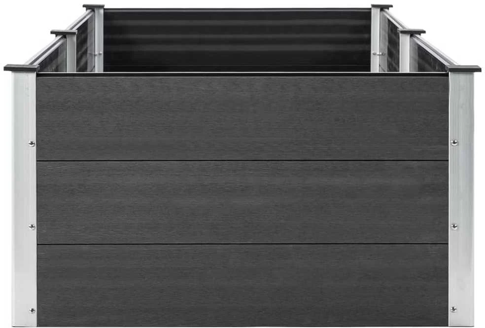 Sodo lovelis, pilkas, 250x100x54cm, WPC, aukštas