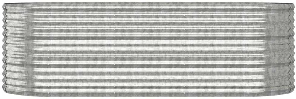 Aukštas sodo lovelis, sidabrinis, 224x80x68cm, plienas