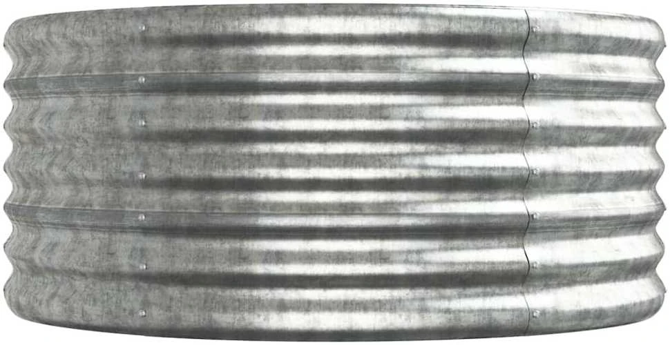Aukštas sodo lovelis, sidabrinis, 368x80x36cm, plienas