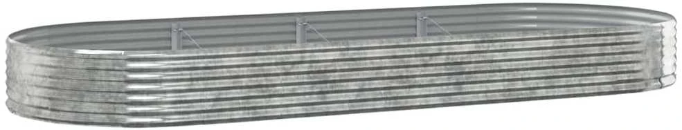 Aukštas sodo lovelis, sidabrinis, 373x140x36cm, plienas
