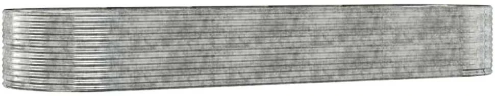 Aukštas sodo lovelis, sidabrinis, 447x140x68cm, plienas