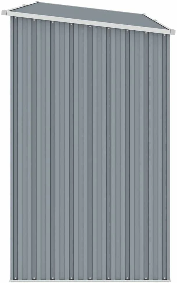 Sodo malkinė-pašiūrė, pilkos spalvos, 245x98x159cm, plienas
