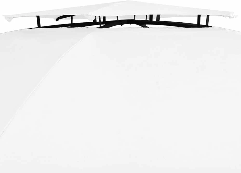 Sodo palapinė su užuolaidomis, balta, 360x312x265cm, 180g/m²
