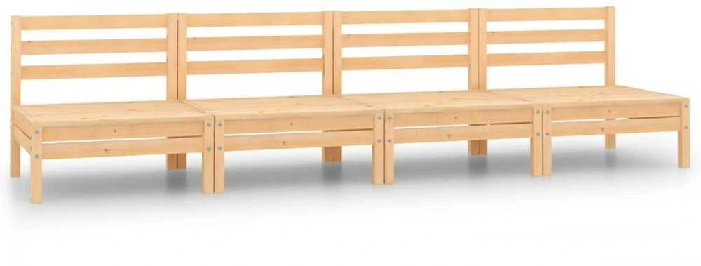 Lauko baldų komplektas Sodo poilsio baldų komplektas, 4 dalių, pušies masyvas