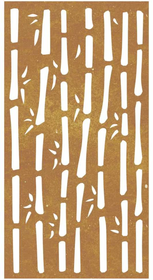 Nuotraukų rėmelis Sodo sienos dekoracija, 105x55cm, corten plienas, bambukas